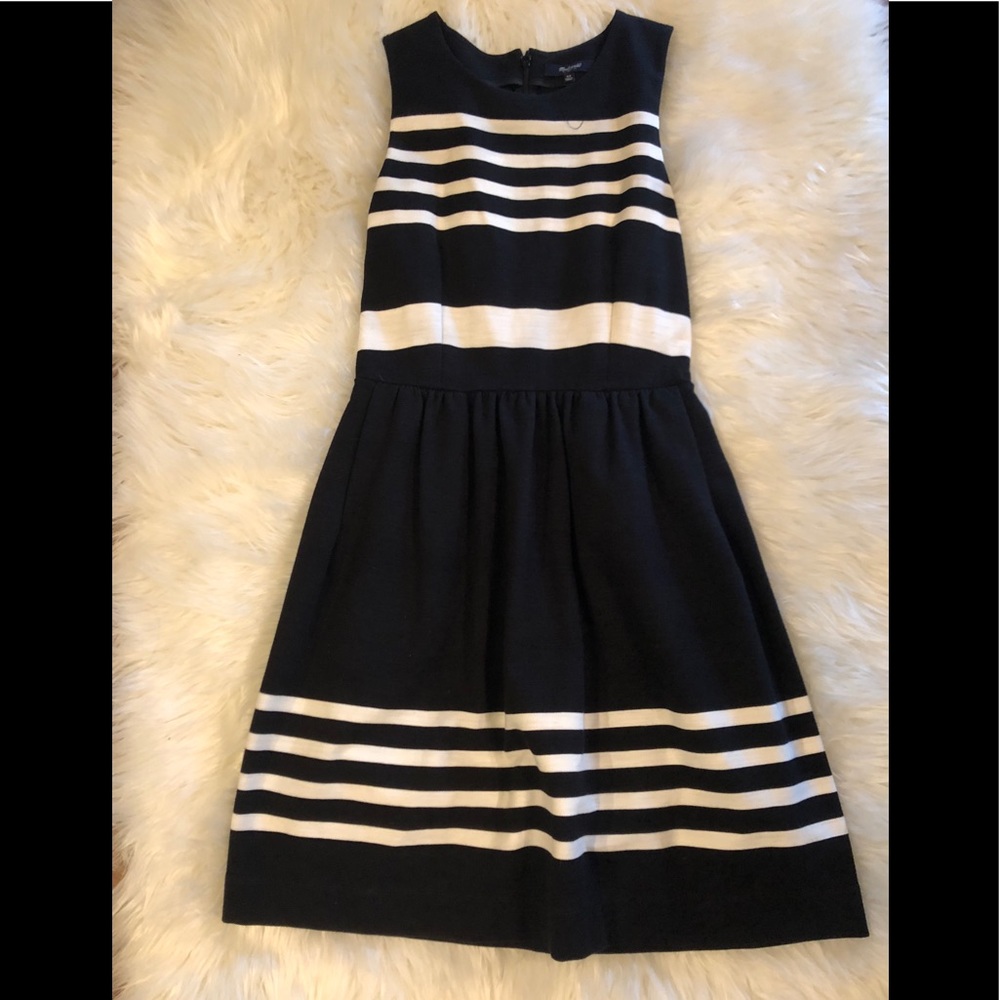 Madewell blanch and white dress